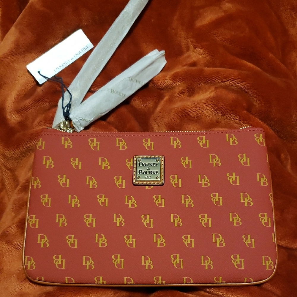 Dooney & Bourke Red and Gold Carrington